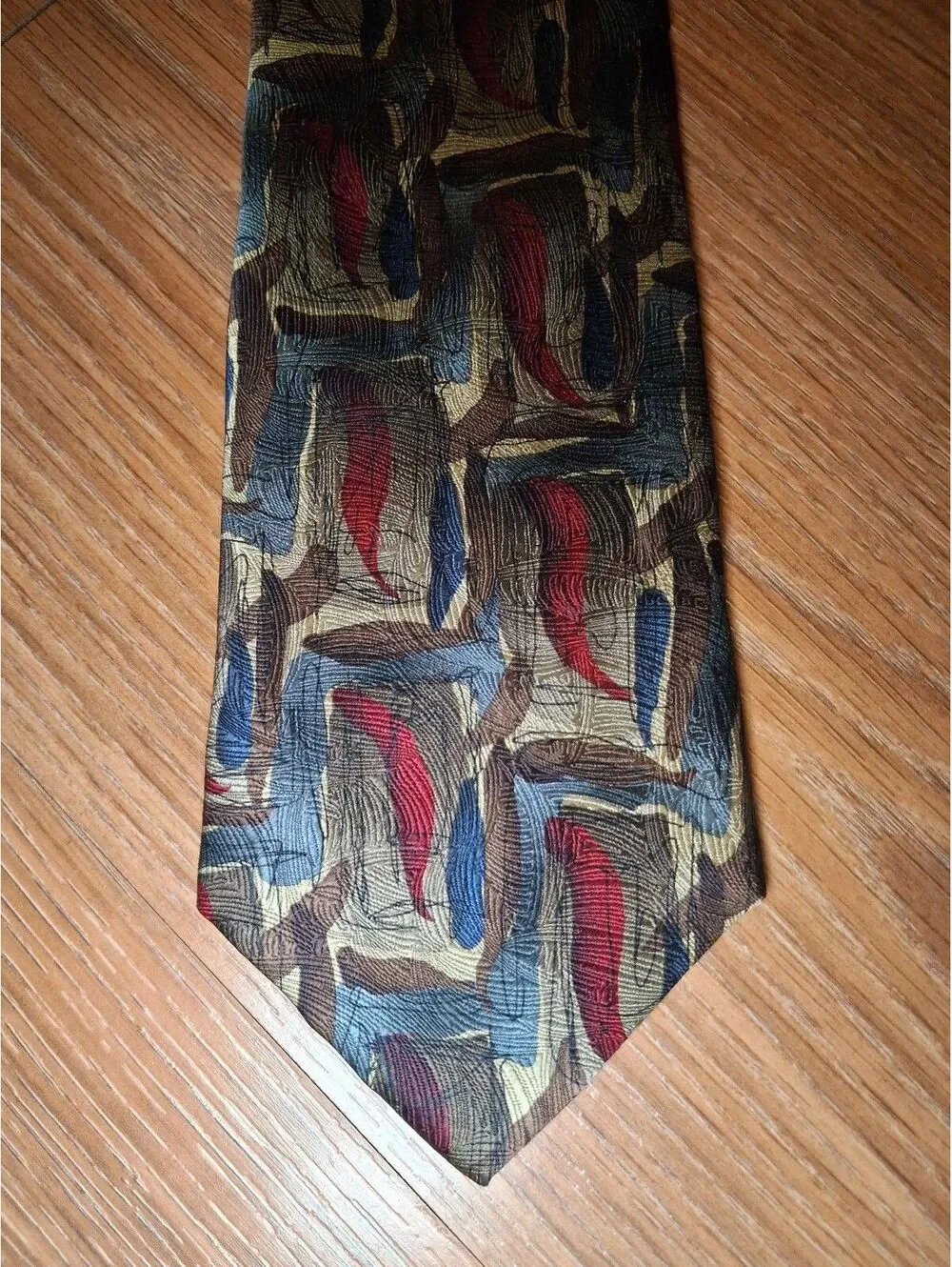 1996 VINTAGE Jerry Garcia Silk Tie Multicolor Art Wide